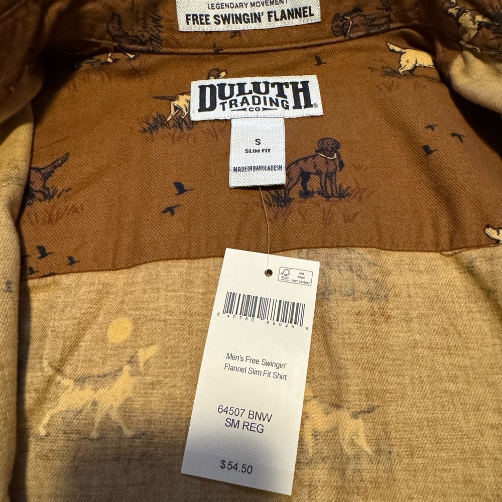NWT Brown Dog Print Men's Shirt - Picture 6 of 10